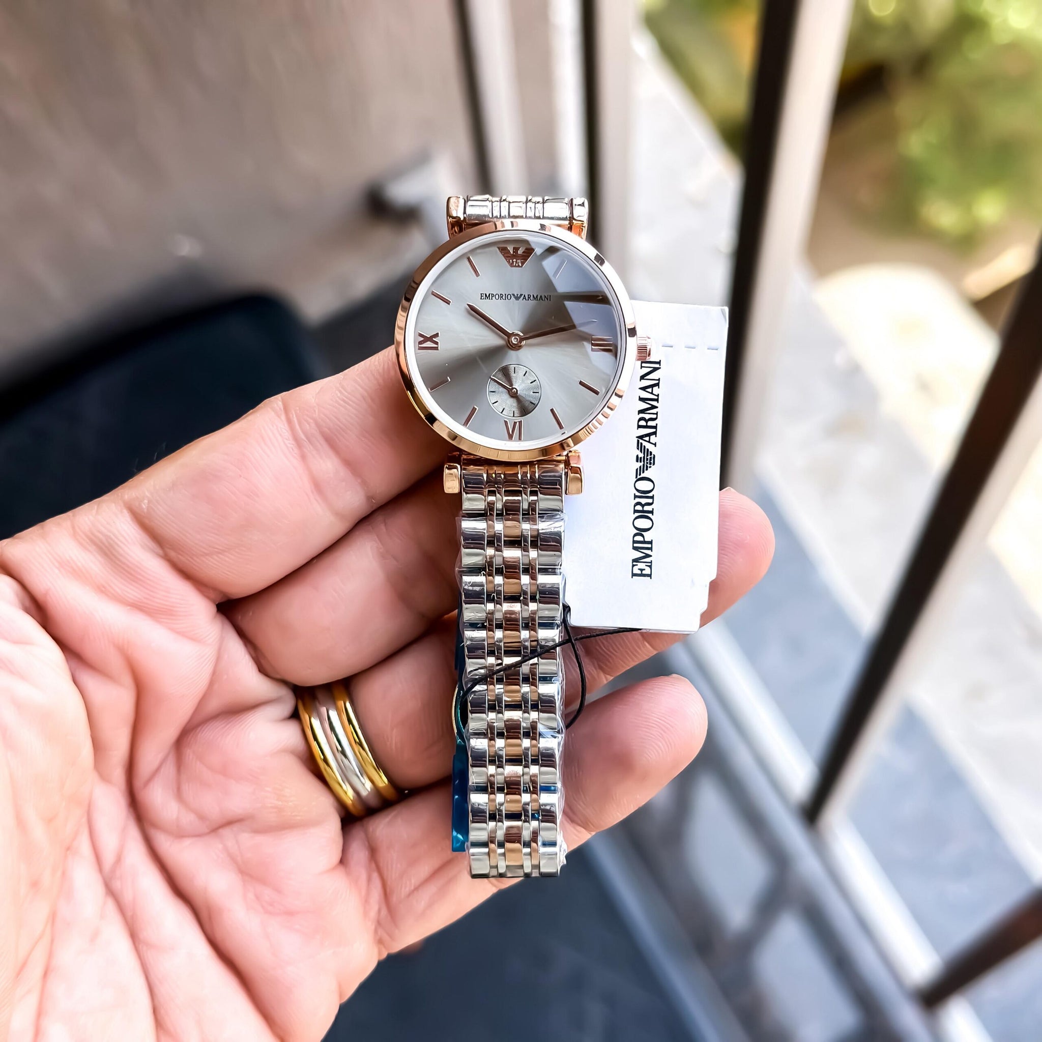 Emporio Armani Grey Roman Dial