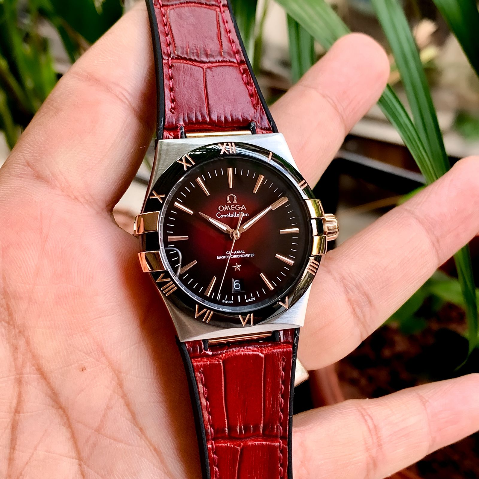 ✨ Omega Constellation Maroon Edition