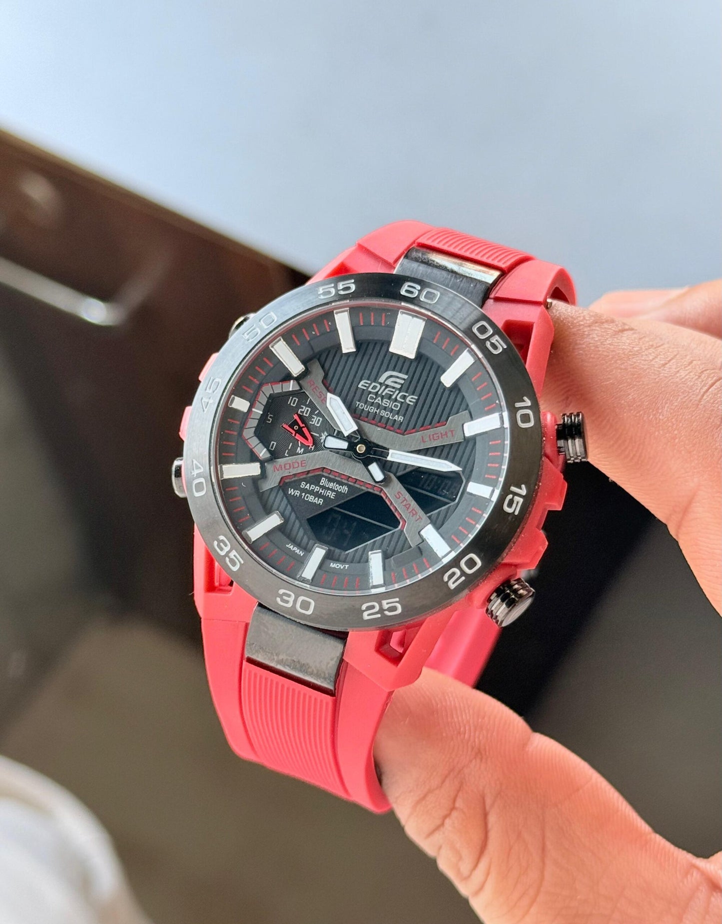 Casio Edifice ECB-2200 Red Digital Analog Edition