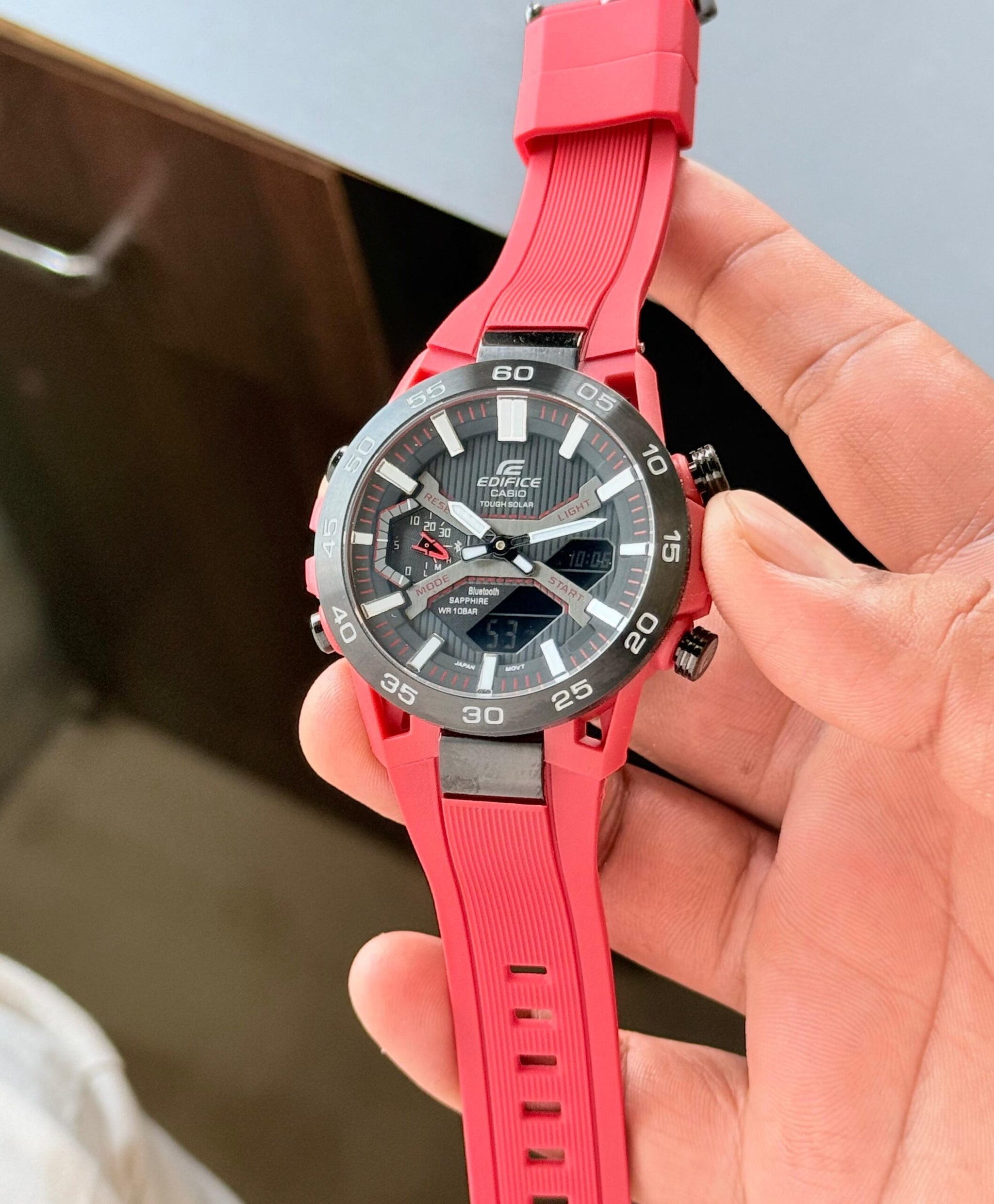 Casio Edifice ECB-2200 Red Digital Analog Edition