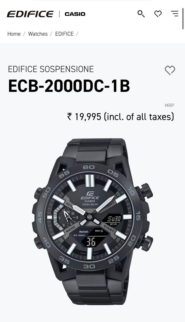 Casio Edifice ECB-2000DC World Time Chronograph