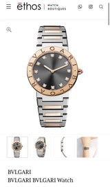 BVLGARI Rose Gold &amp; Black Diamond Dial