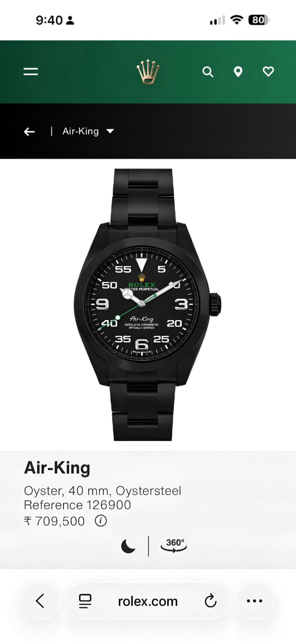 Rolex Air-King Black Dial