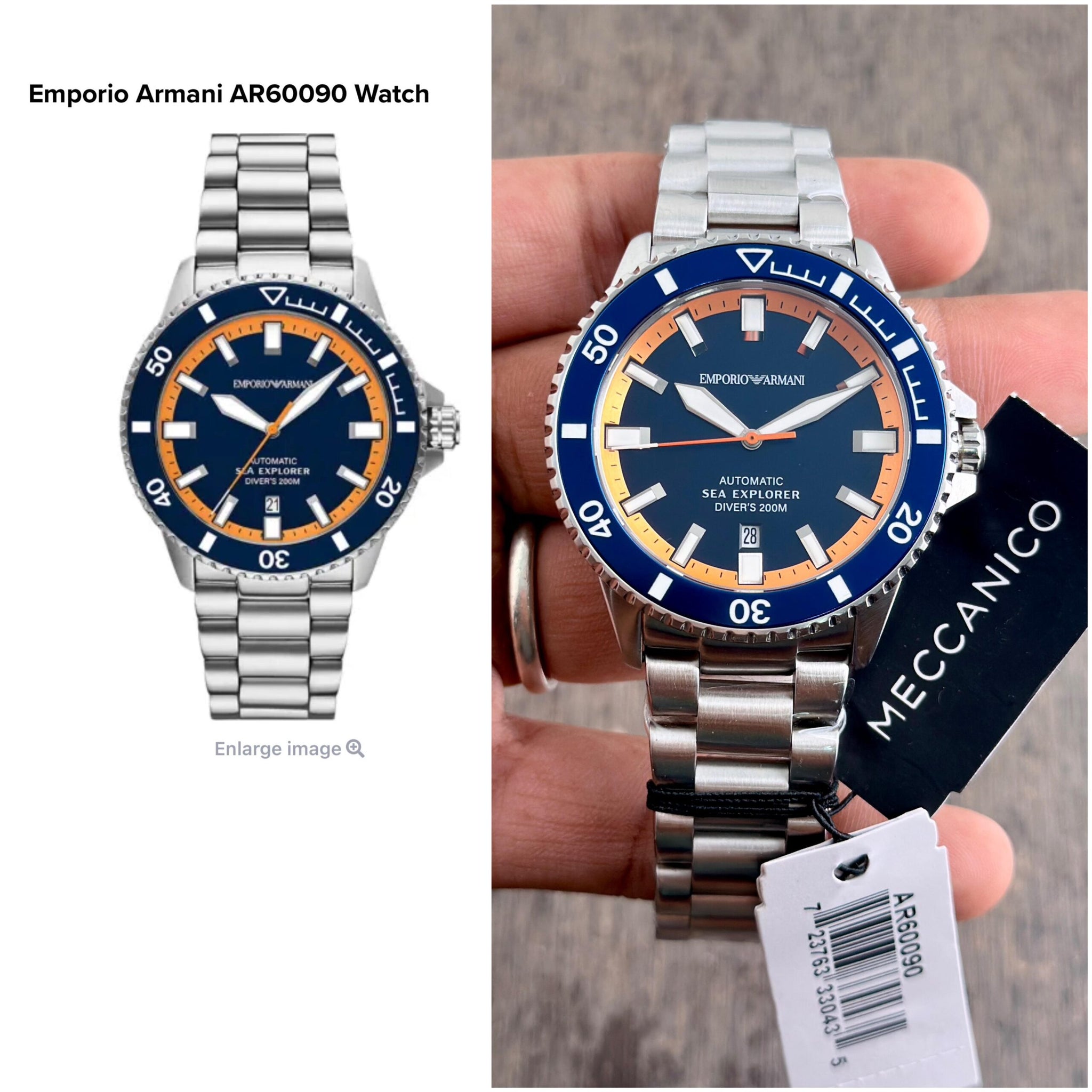 Emporio Armani Sea Explorer Turquoise Blue Dial