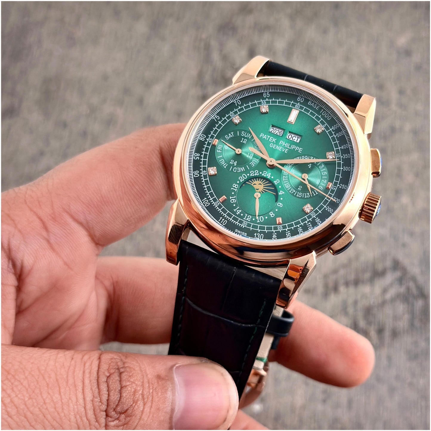 Patek Philippe Perpetual Green Calendar Chronograph