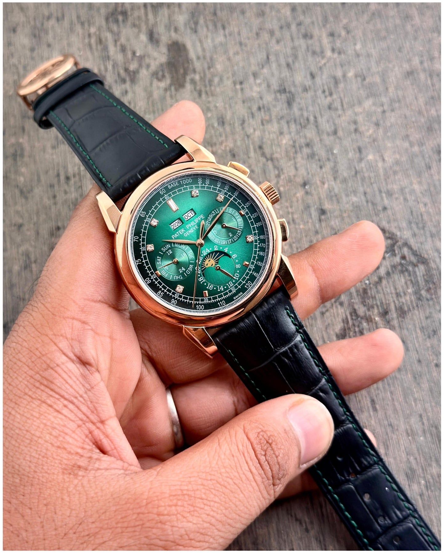 Patek Philippe Perpetual Green Calendar Chronograph