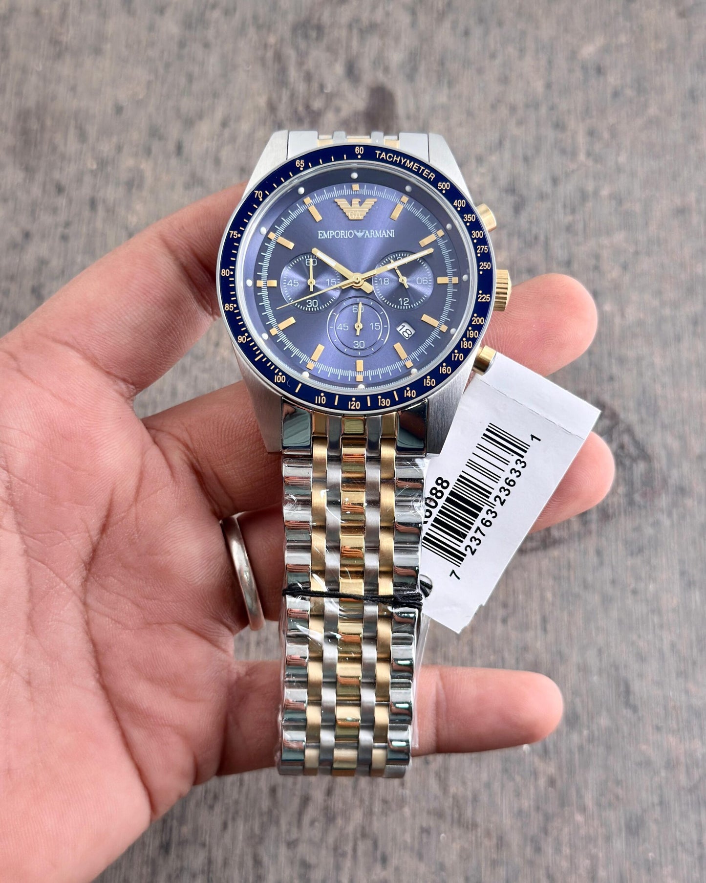 Emporio Armani AR6088 Blue Dial Chronograph