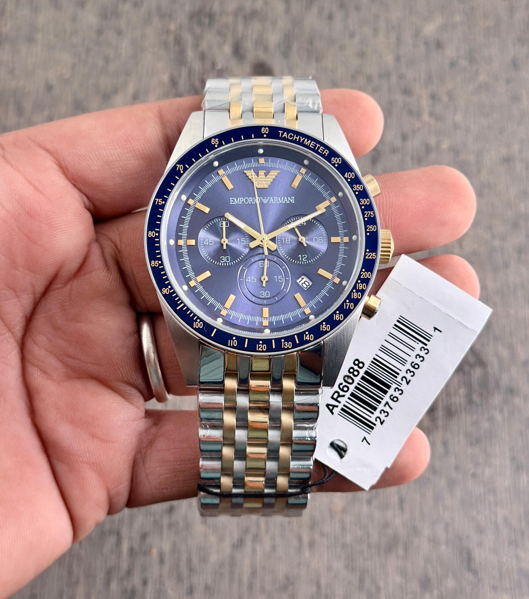 Emporio Armani AR6088 Blue Dial Chronograph