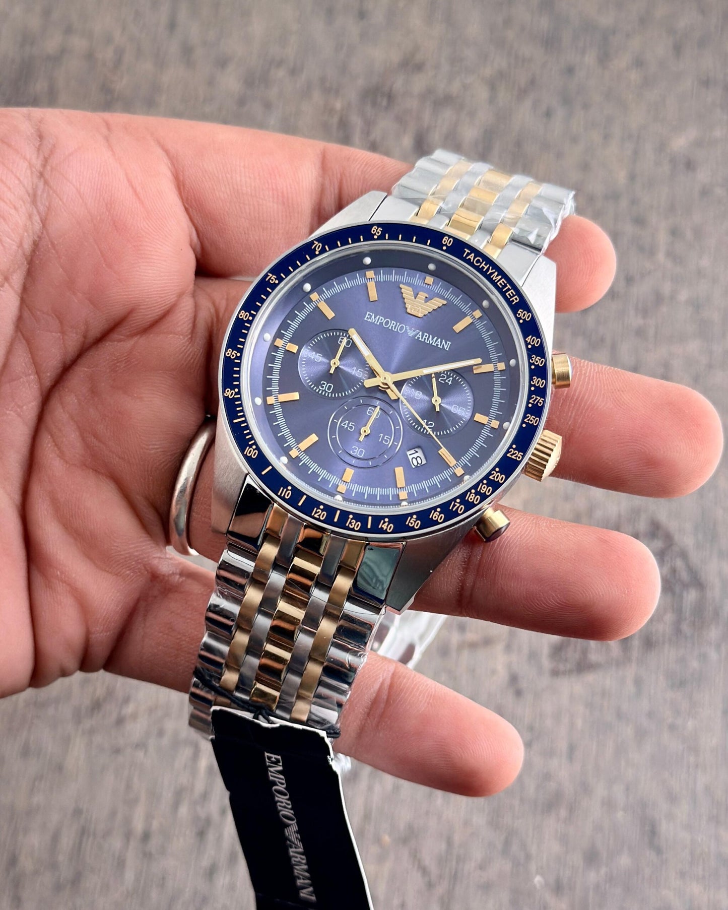 Emporio Armani AR6088 Blue Dial Chronograph