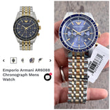Emporio Armani AR6088 Blue Dial Chronograph