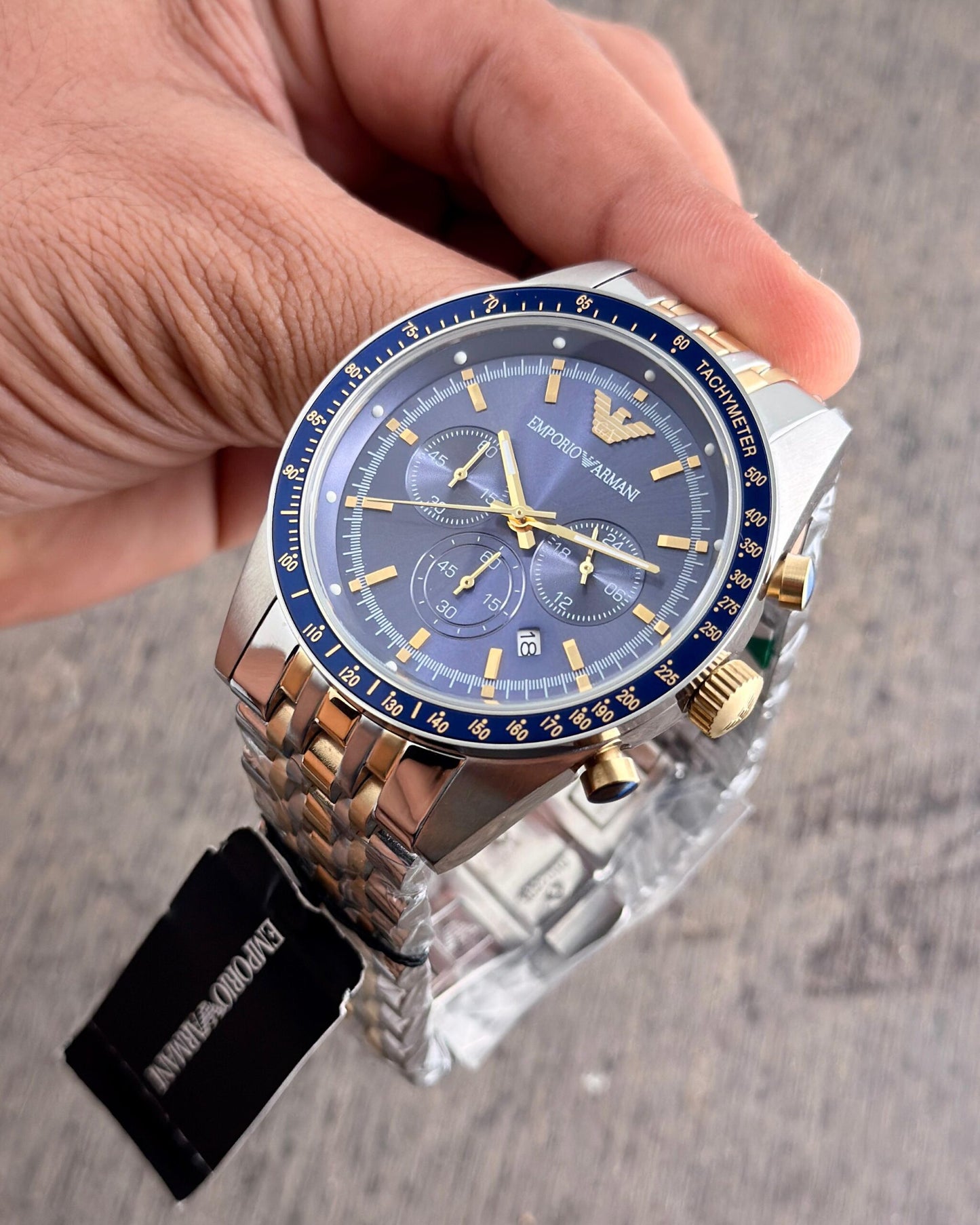 Emporio Armani AR6088 Blue Dial Chronograph