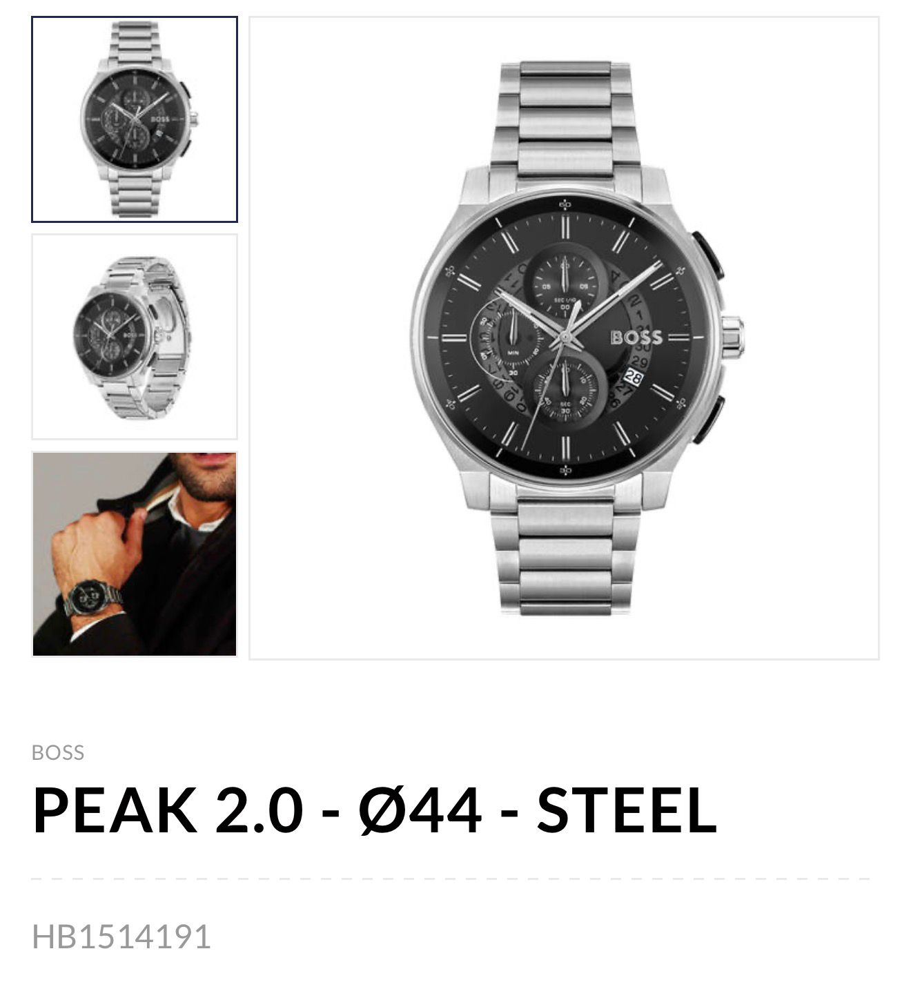 BOSS Peak 2.0 Black Transparent Dial