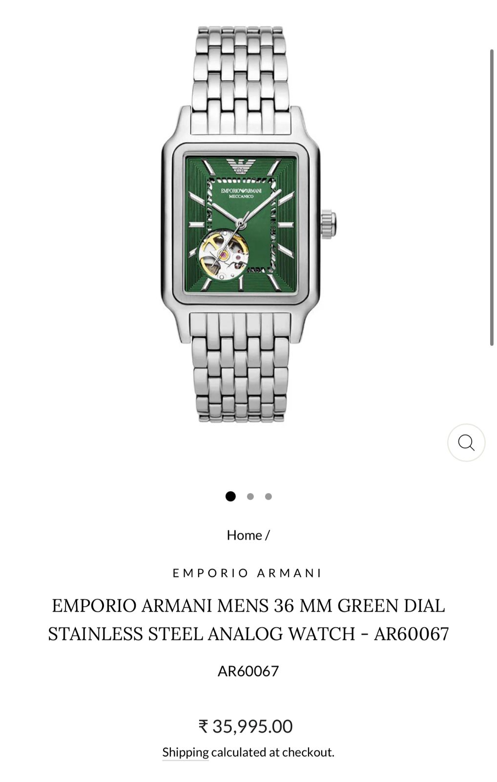 Emporio Armani AR6006 Green Sunray Dial