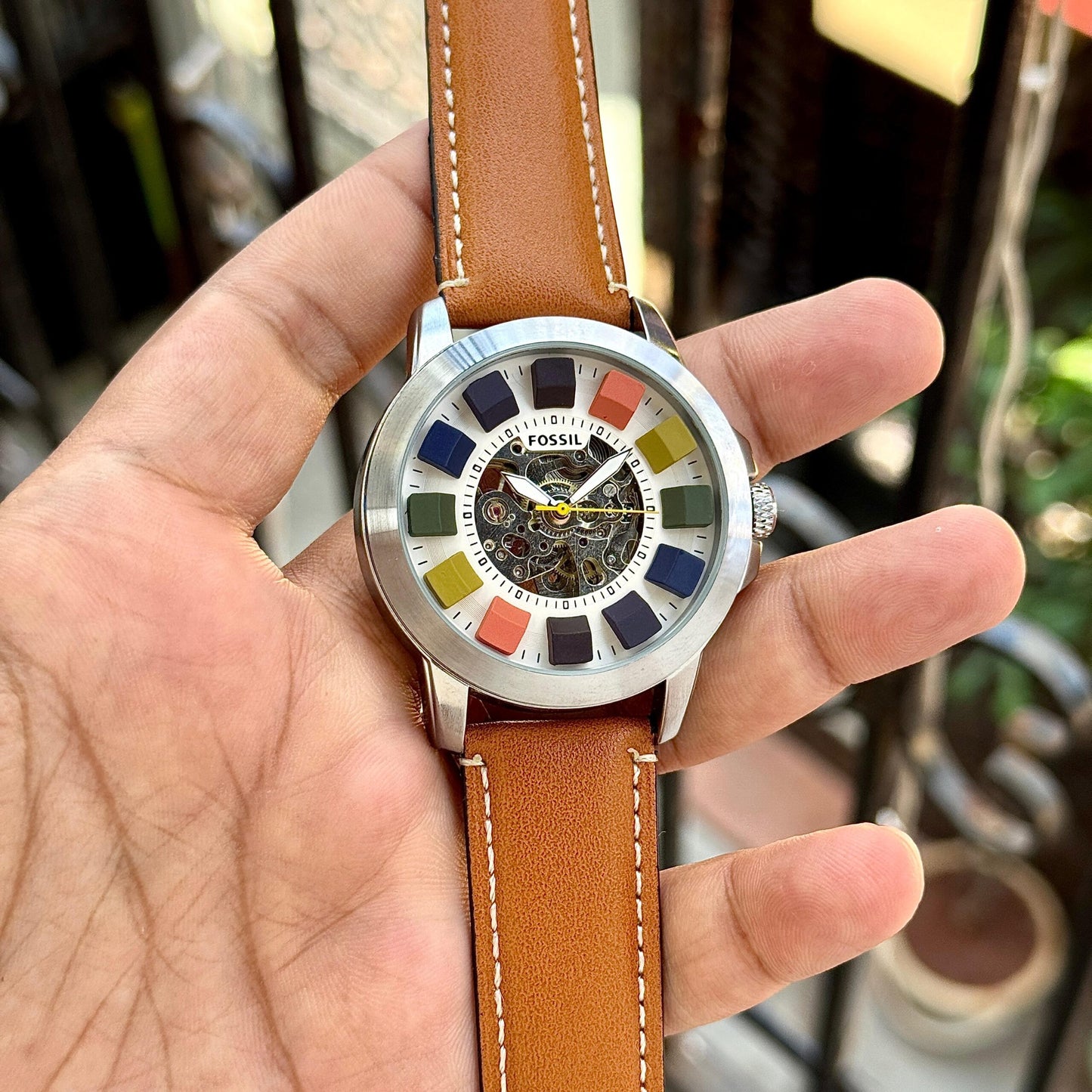 Fossil Grant Automatic Multicolour Skeleton Dial