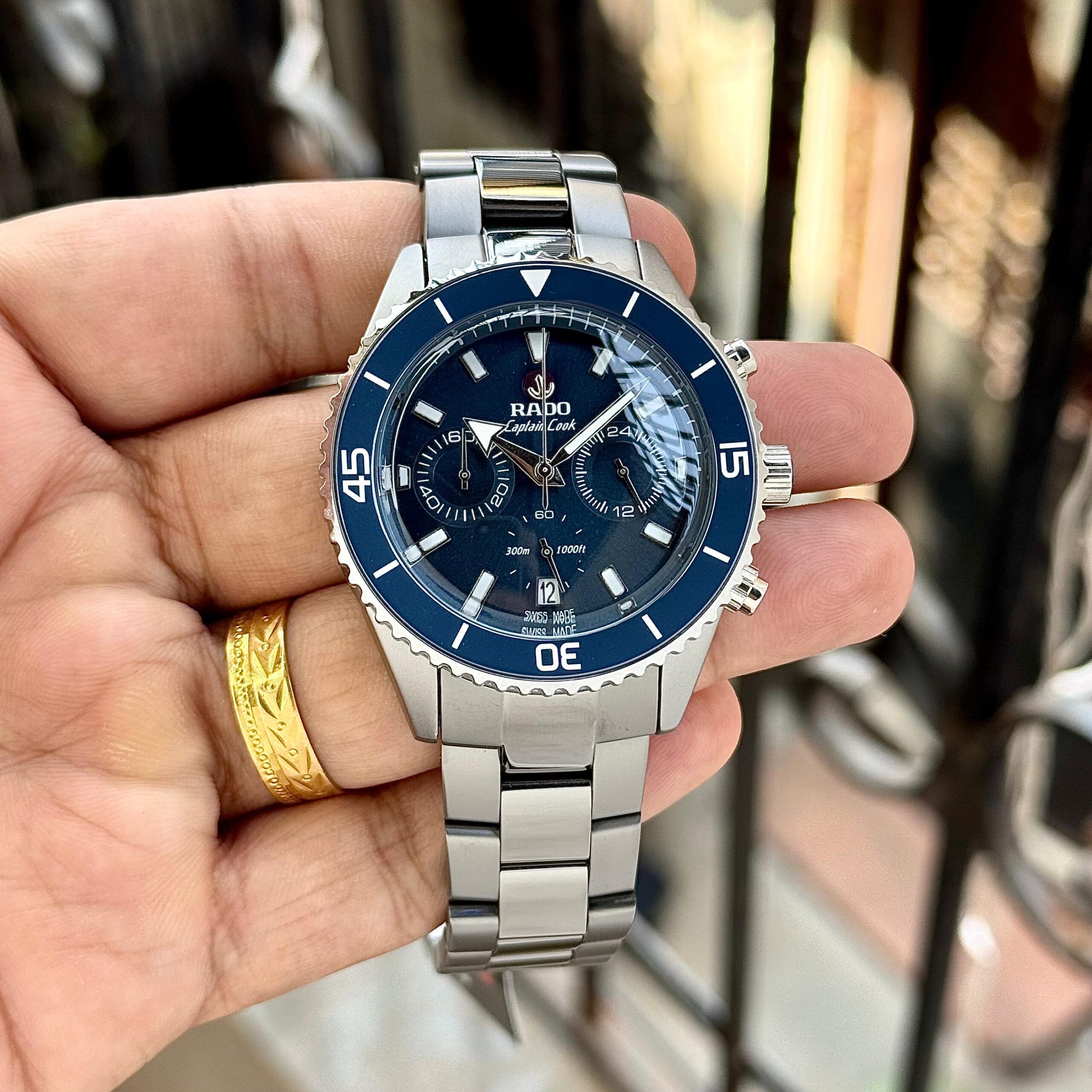 Rado Captain Ceramic Chronograph Blue Dial