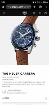 Tag Heuer Carrera Chronograph Blue Dial