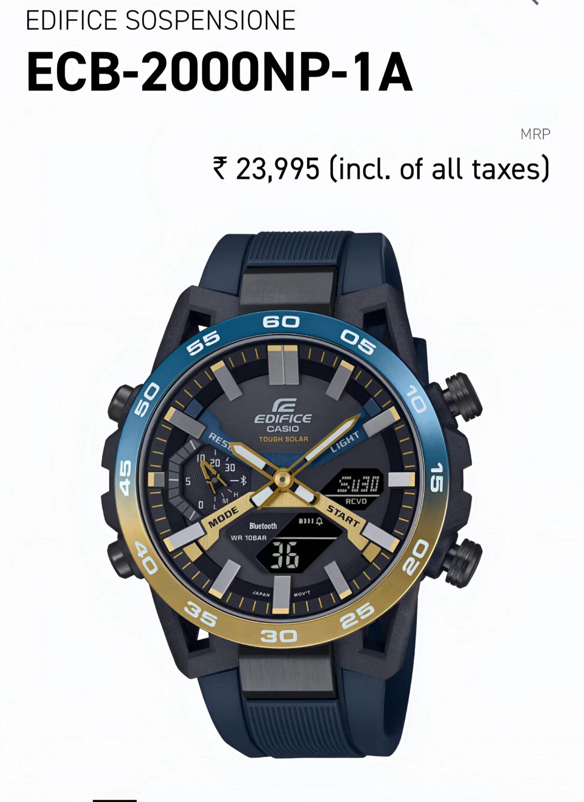 Casio Edifice ECB-2000NP-1A Sospensione