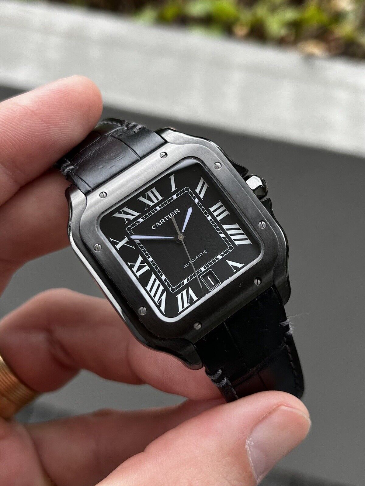 Cartier Santos Automatic Black Dial