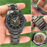 Armani Exchange Full Black Automatic Skeleton Dial