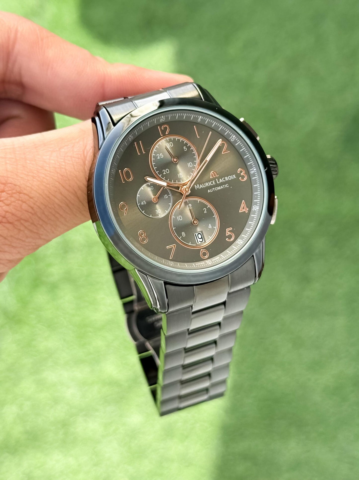 Maurice Lacroix Black &amp; Rose Gold Chronograph