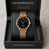 Emporio Armani Copper Case Black Dial