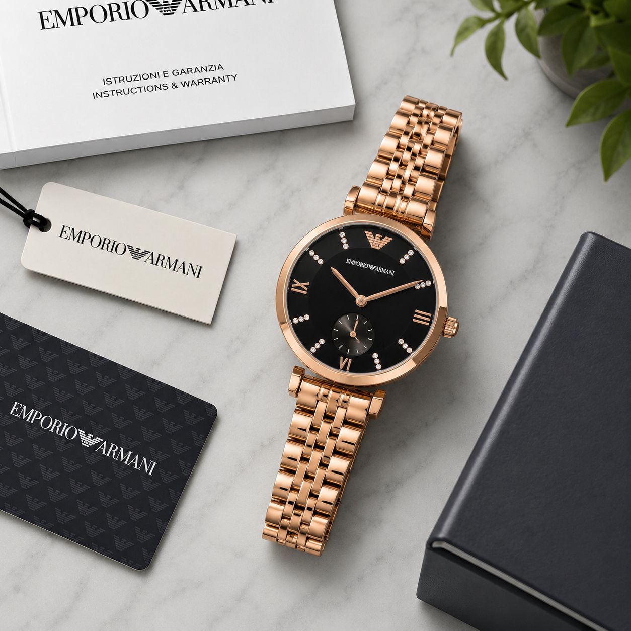 Emporio Armani Copper Case Black Dial
