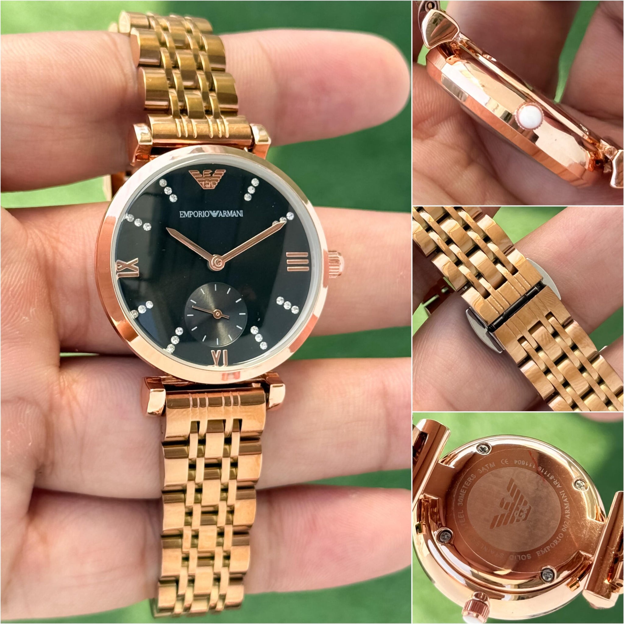 Emporio Armani Copper Case Black Dial