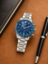 Tag Heuer Carrera Blue Dial Silver Tone Chronograph