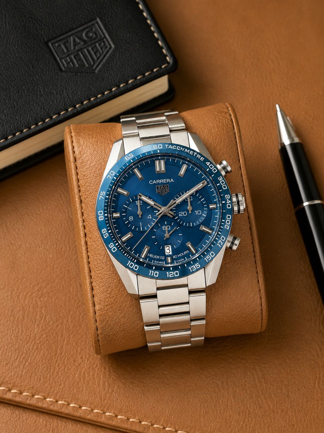 Tag Heuer Carrera Blue Dial Silver Tone Chronograph