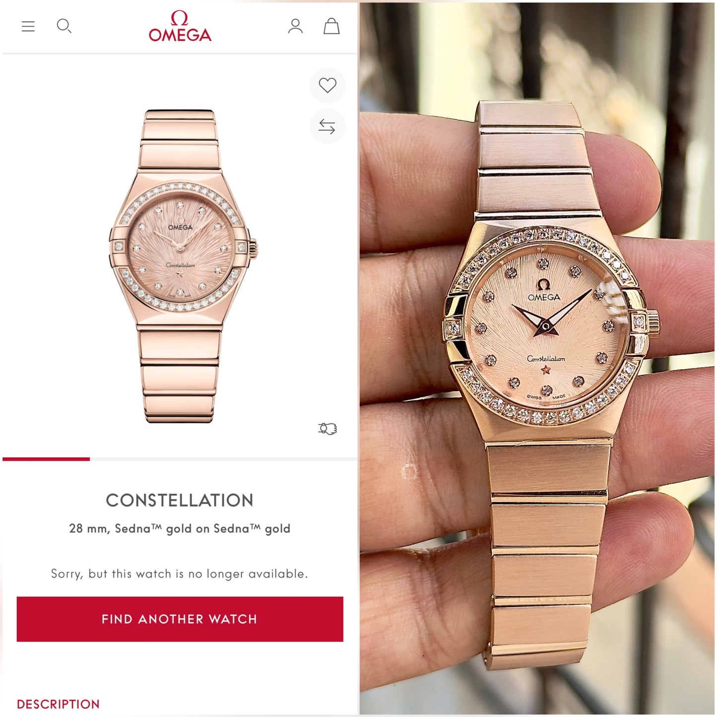 Omega Constellation Rose Gold Edition