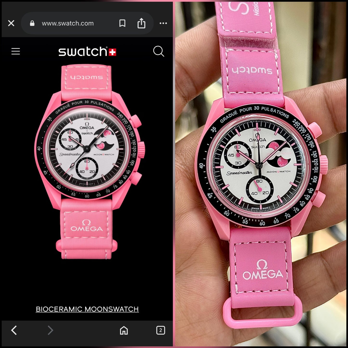 Omega X Swatch Moon Pink Edition