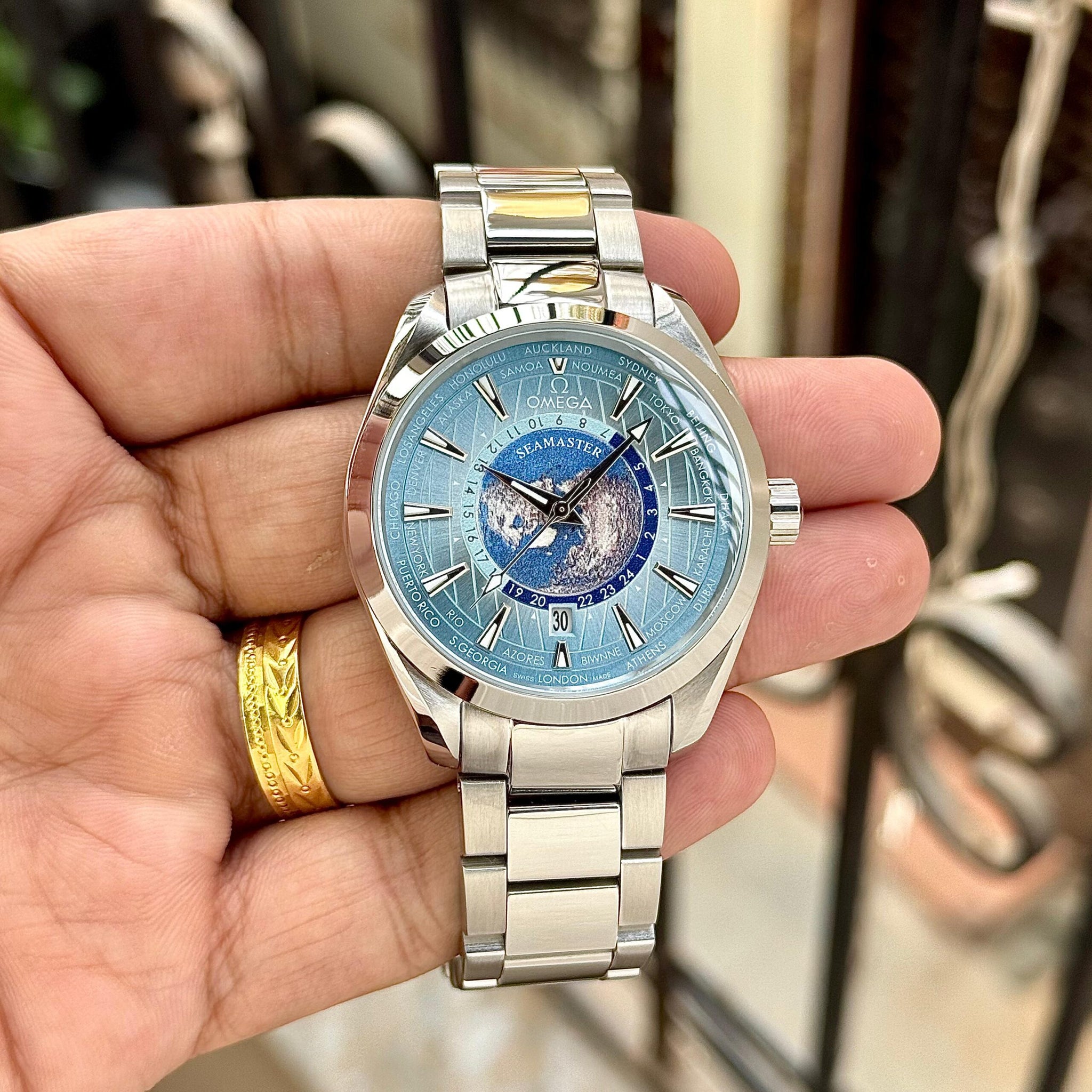 Omega Seamaster Aqua Terra Ice Blue Dial