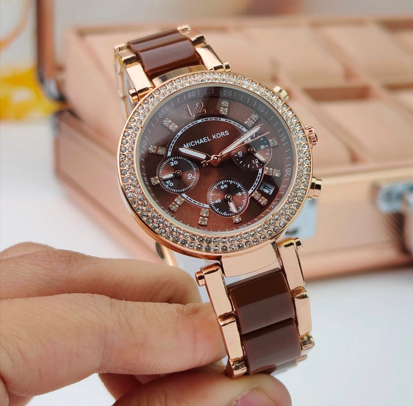 Michael Kors Parker Brown Dial Chronograph