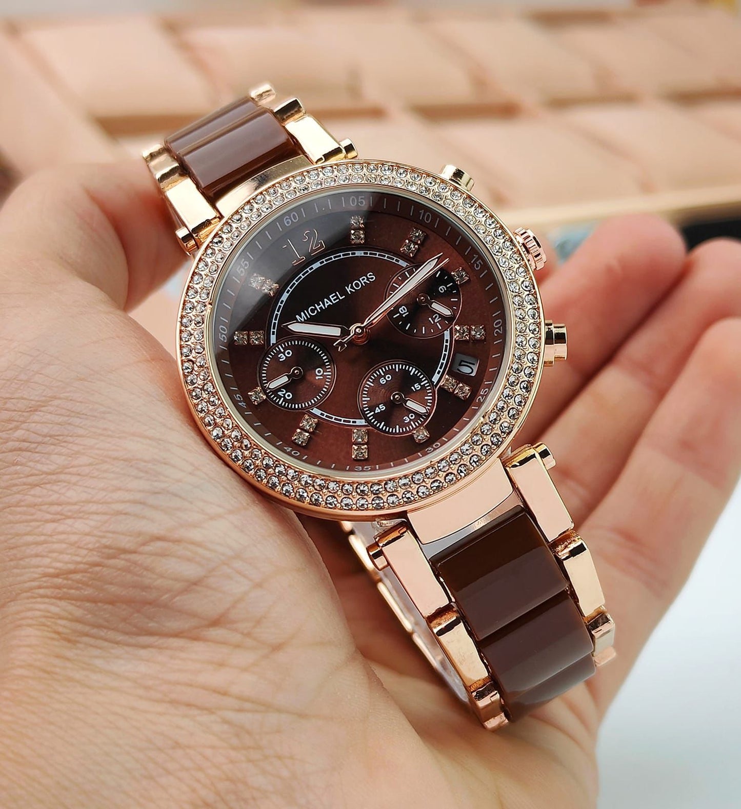 Michael Kors Parker Brown Dial Chronograph