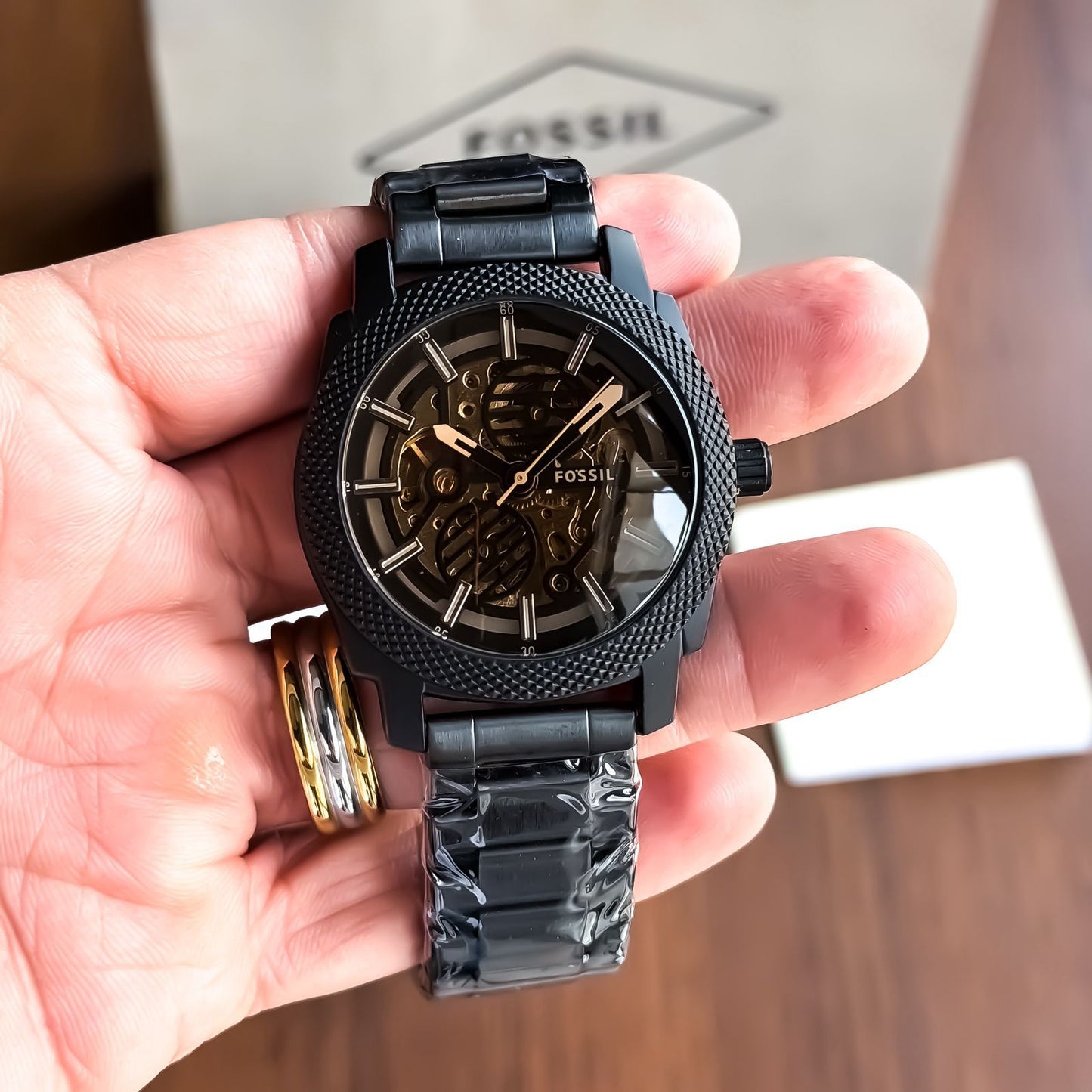 Fossil Automatic Skeleton Black Dial