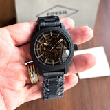 Fossil Automatic Skeleton Black Dial