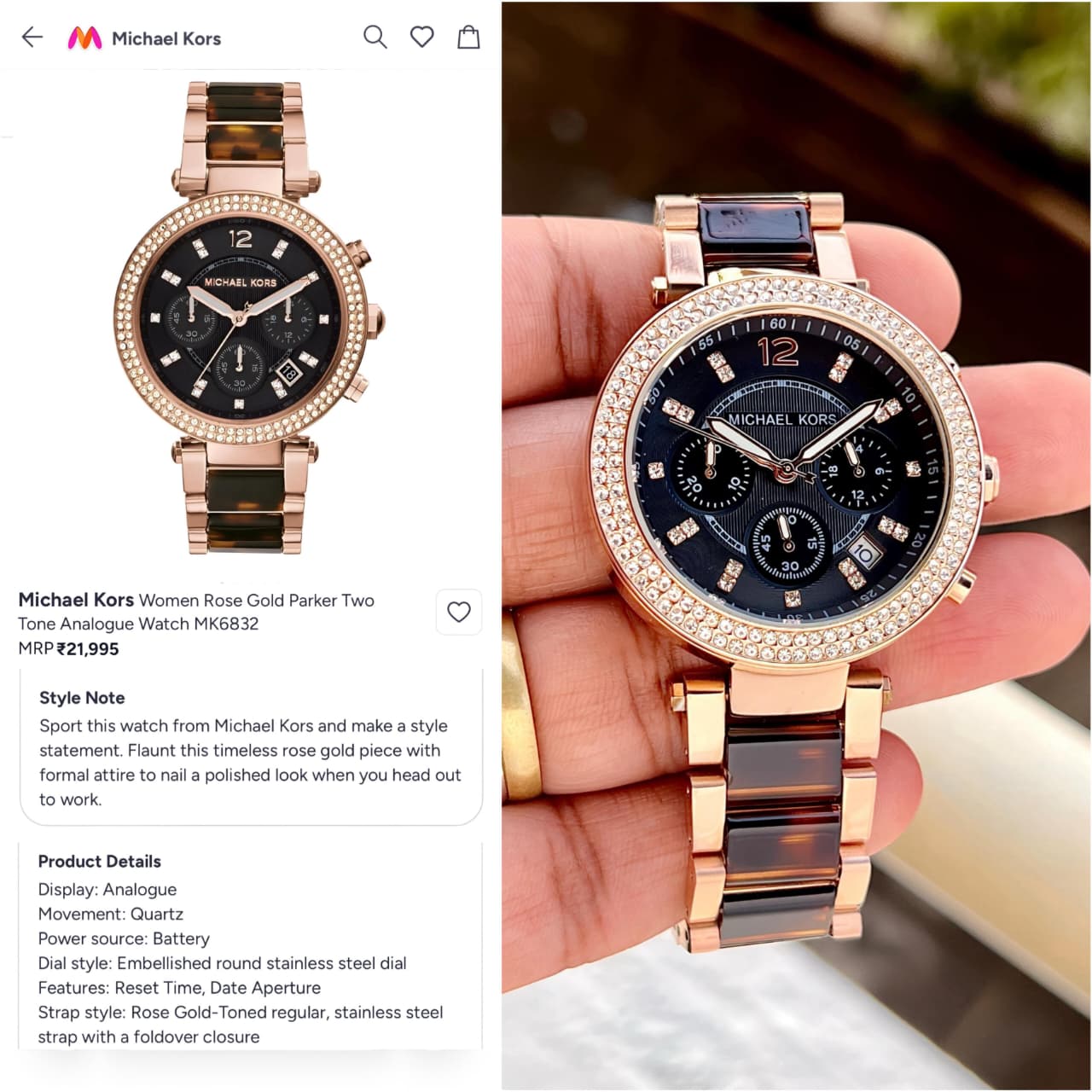 Michael Kors Parker Rose Gold