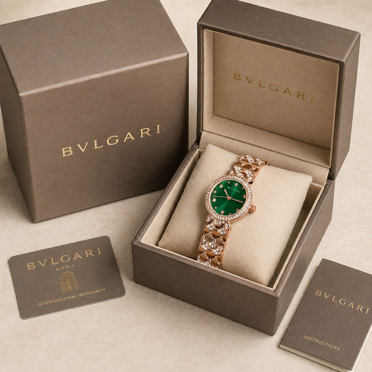 Bvlgari Green Dial Quartz