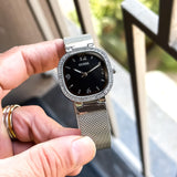 Guess Tapestry Silver Black Dial