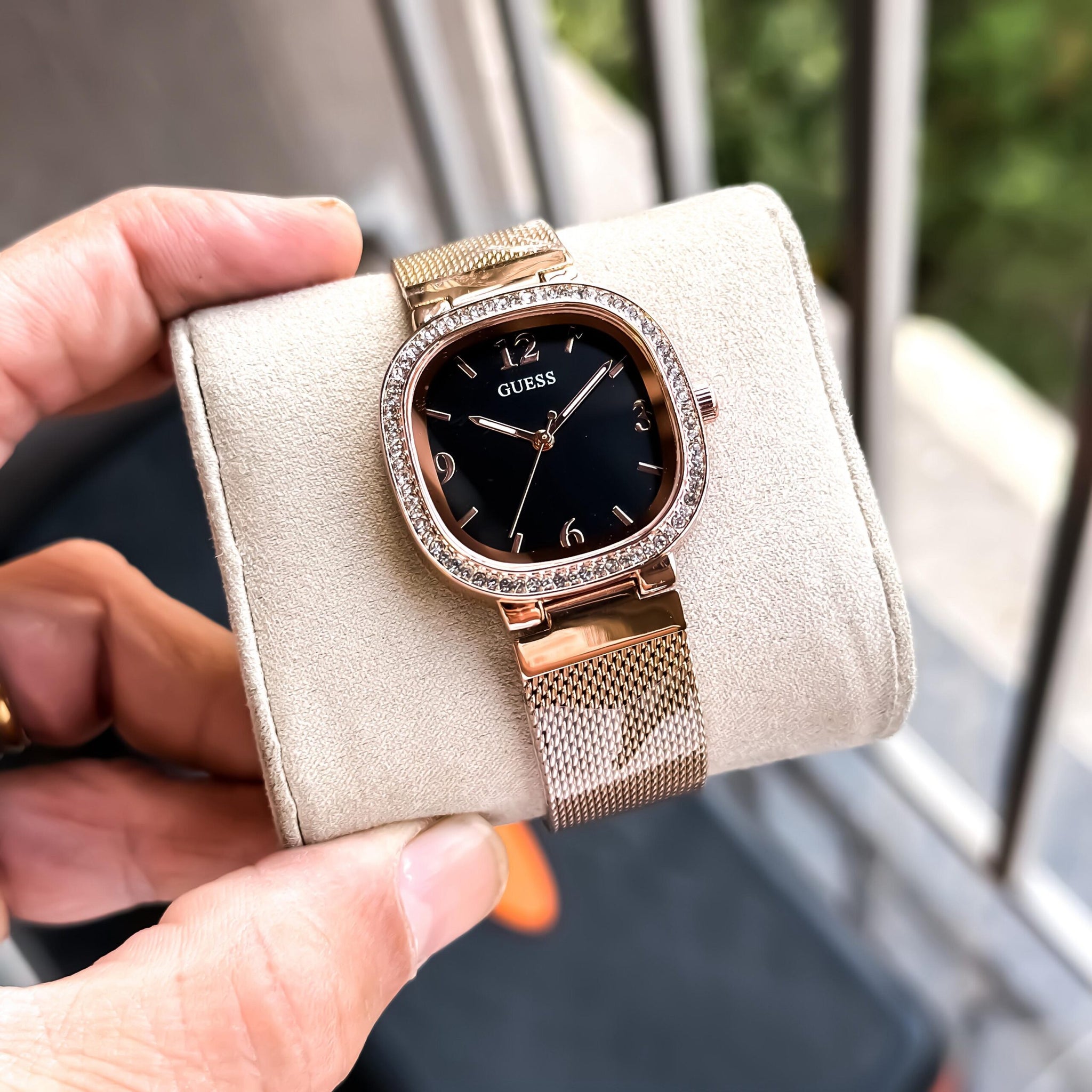 Guess Tapestry Rose Gold Square