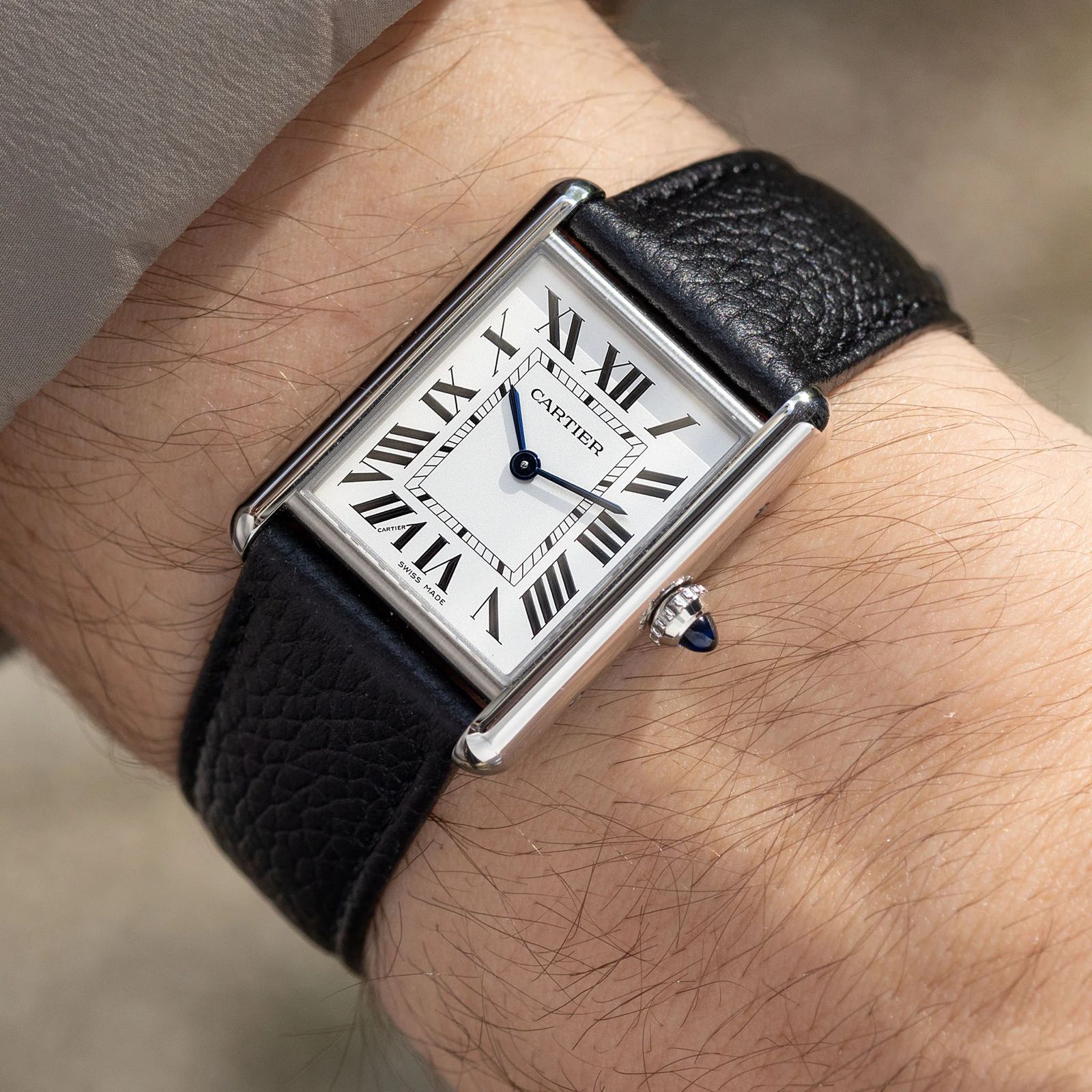 Cartier Tank WSTA0136 White Dial