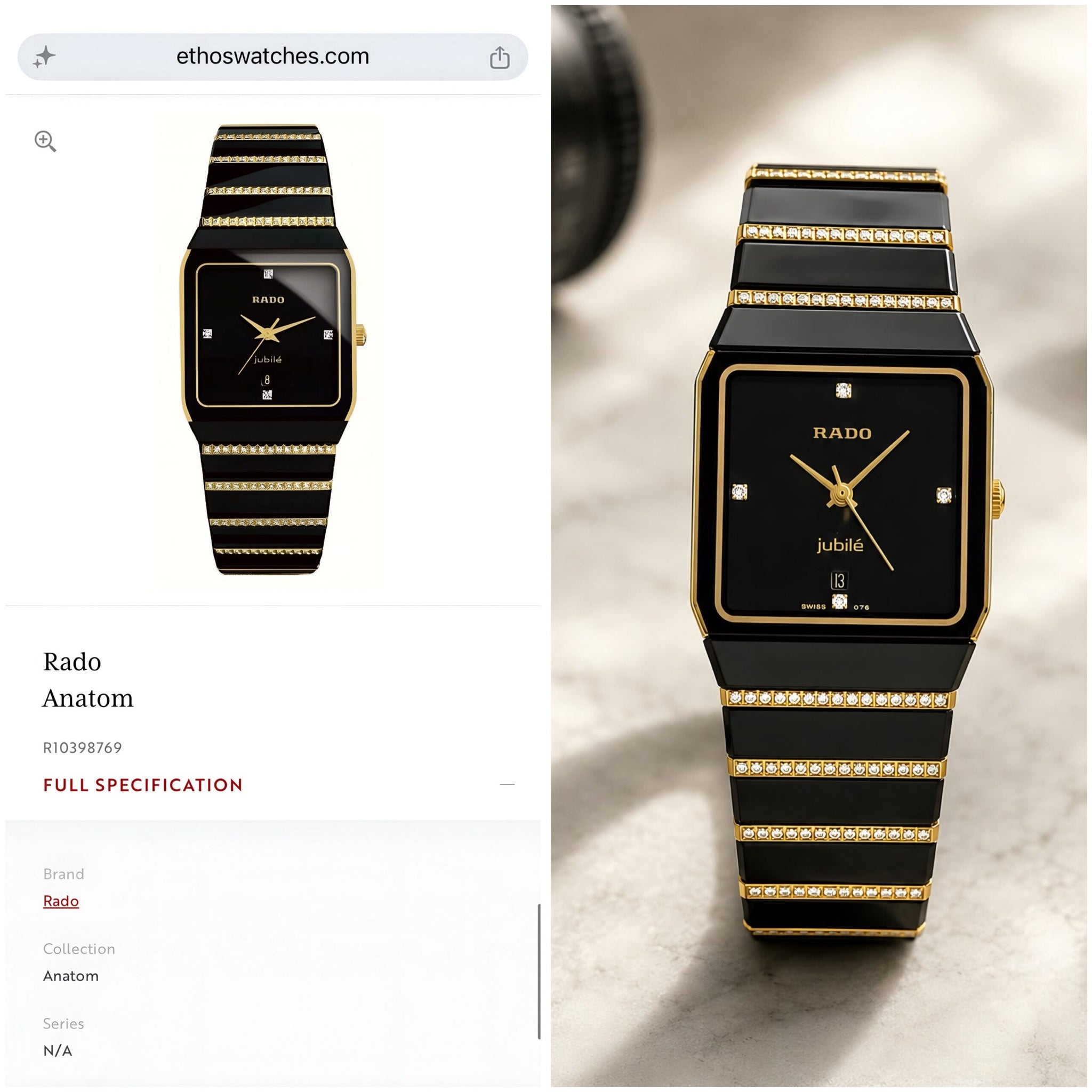 Rado Jubile Black Ceramic