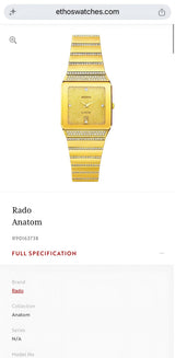 Rado Jubile Square Dial