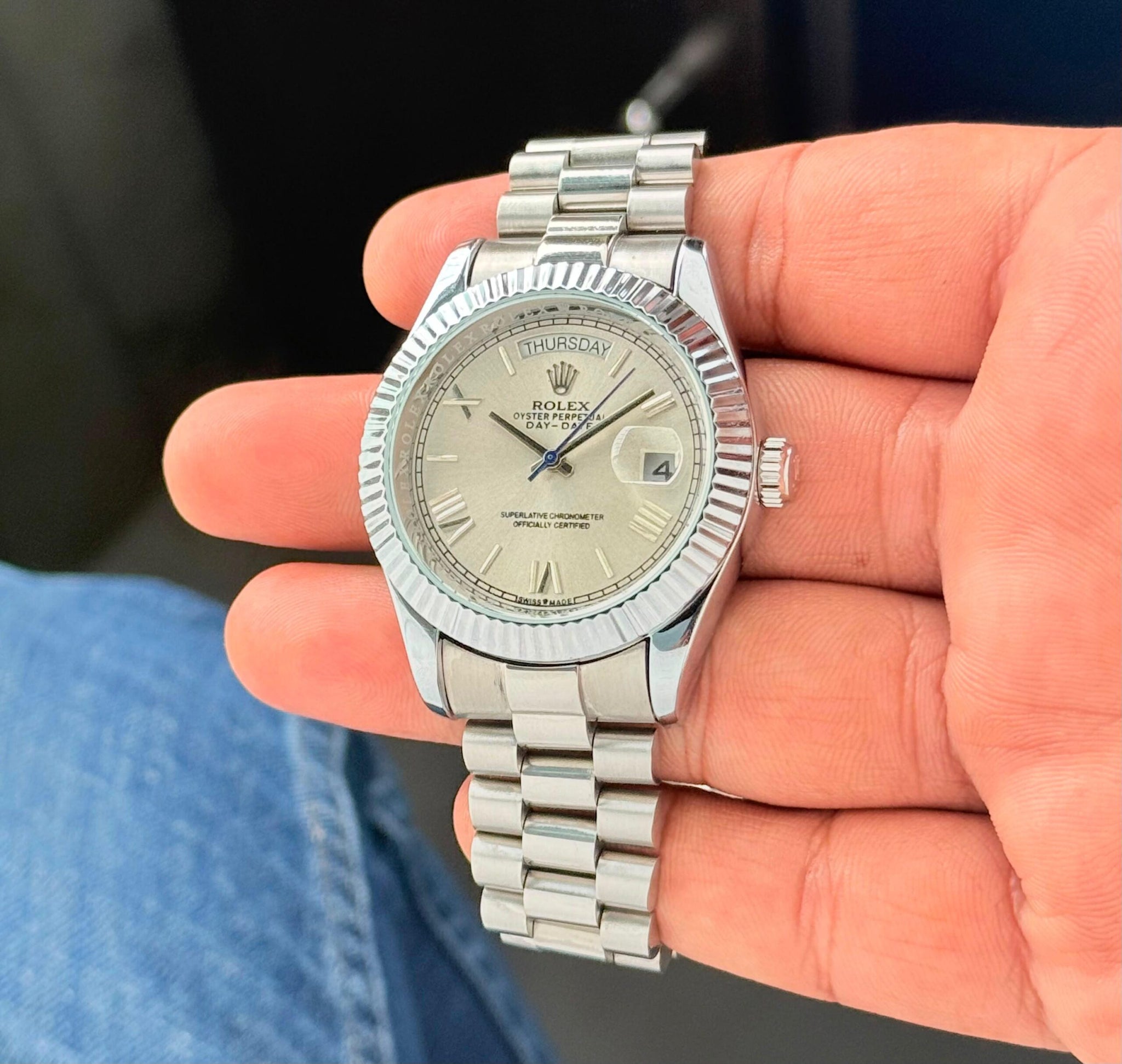 Rolex Oyster Perpetual Day-Date Grey Dial