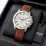 Fossil Classic White Dial Chronograph