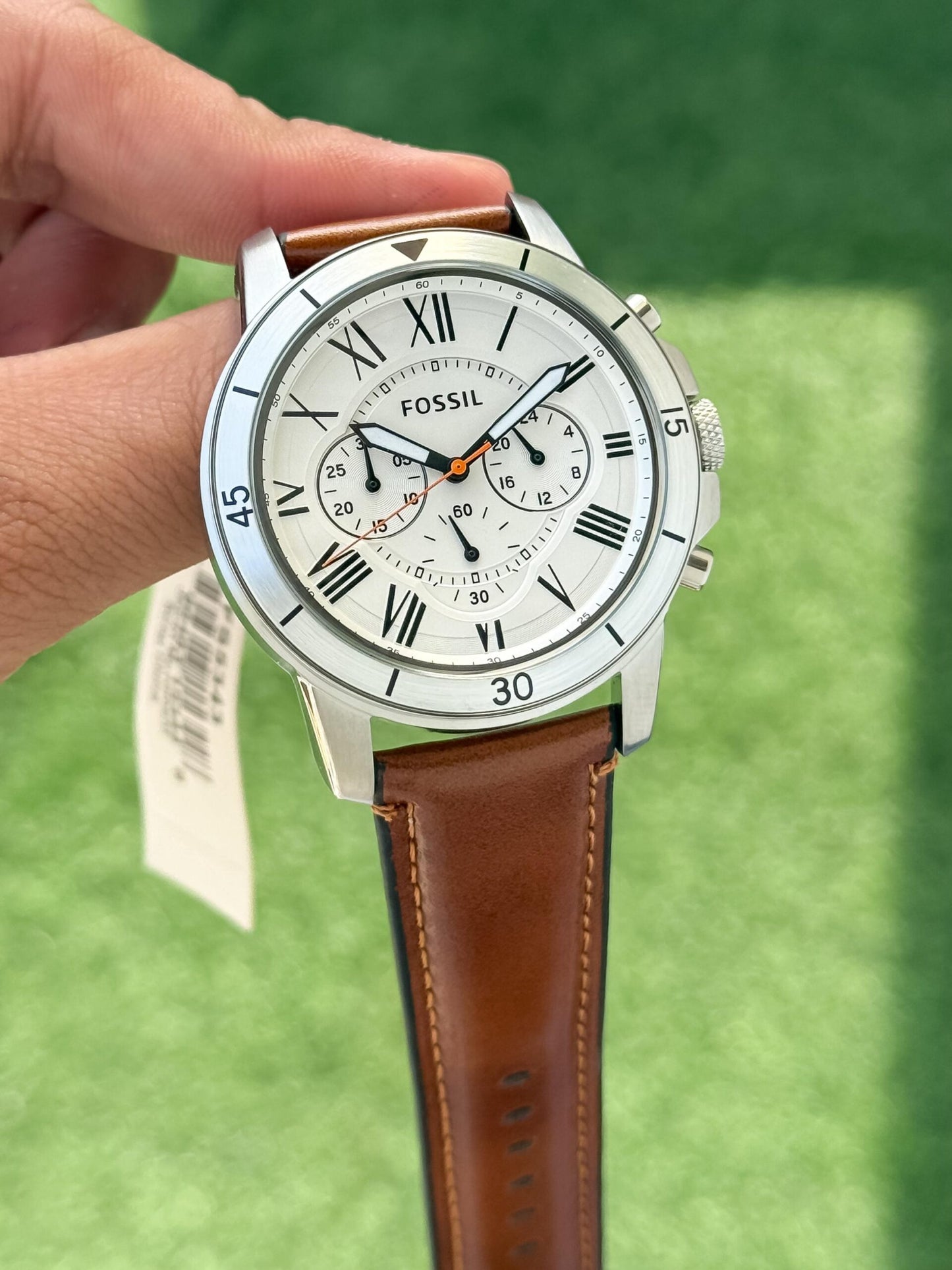 Fossil Classic White Dial Chronograph