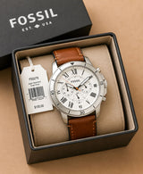 Fossil Classic White Dial Chronograph
