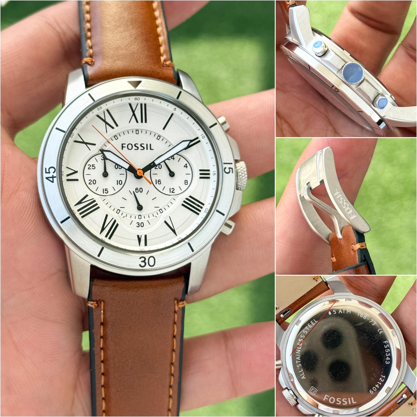 Fossil Classic White Dial Chronograph