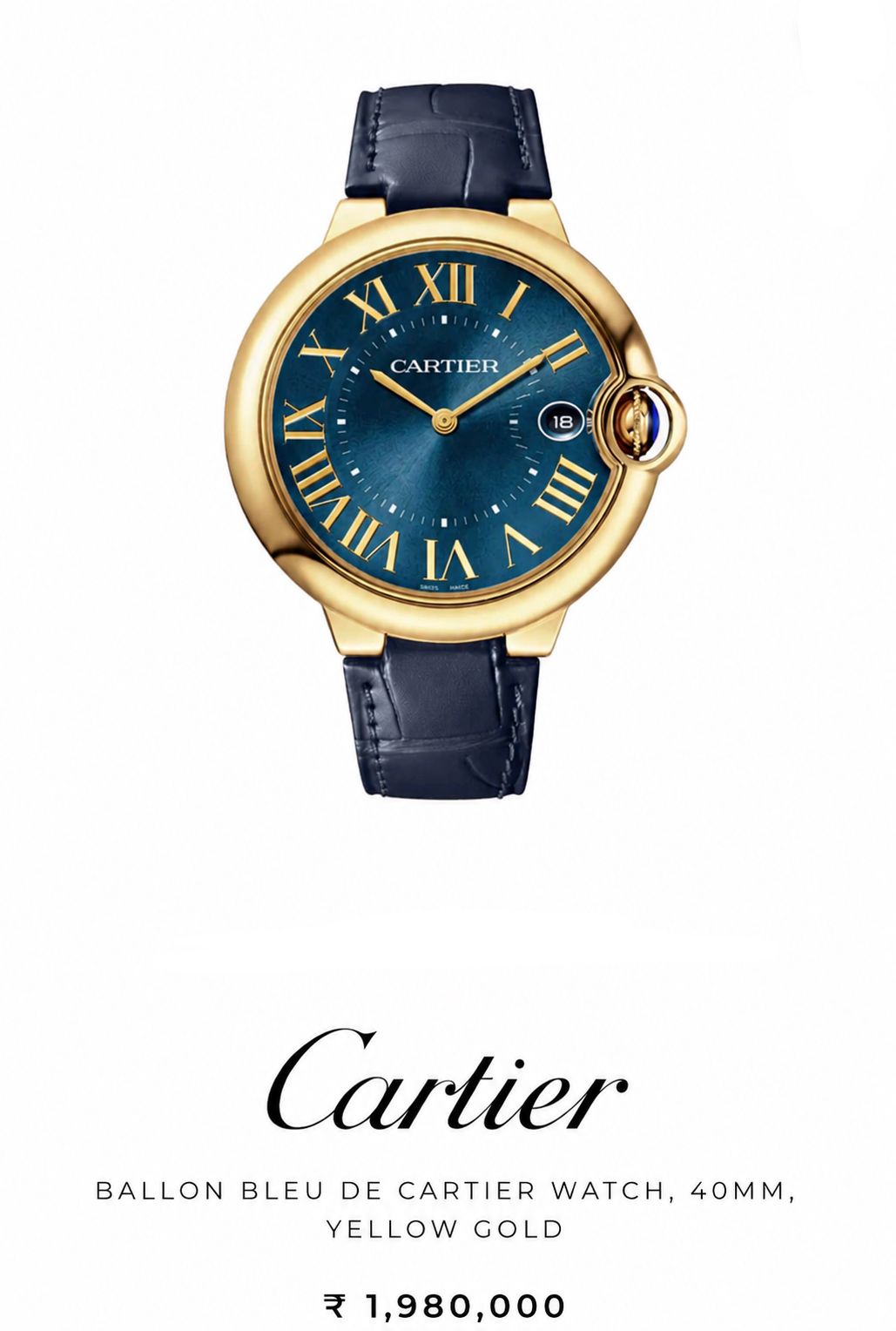 Cartier Ballon Bleu Gold Blue