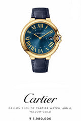 Cartier Ballon Bleu Gold Blue